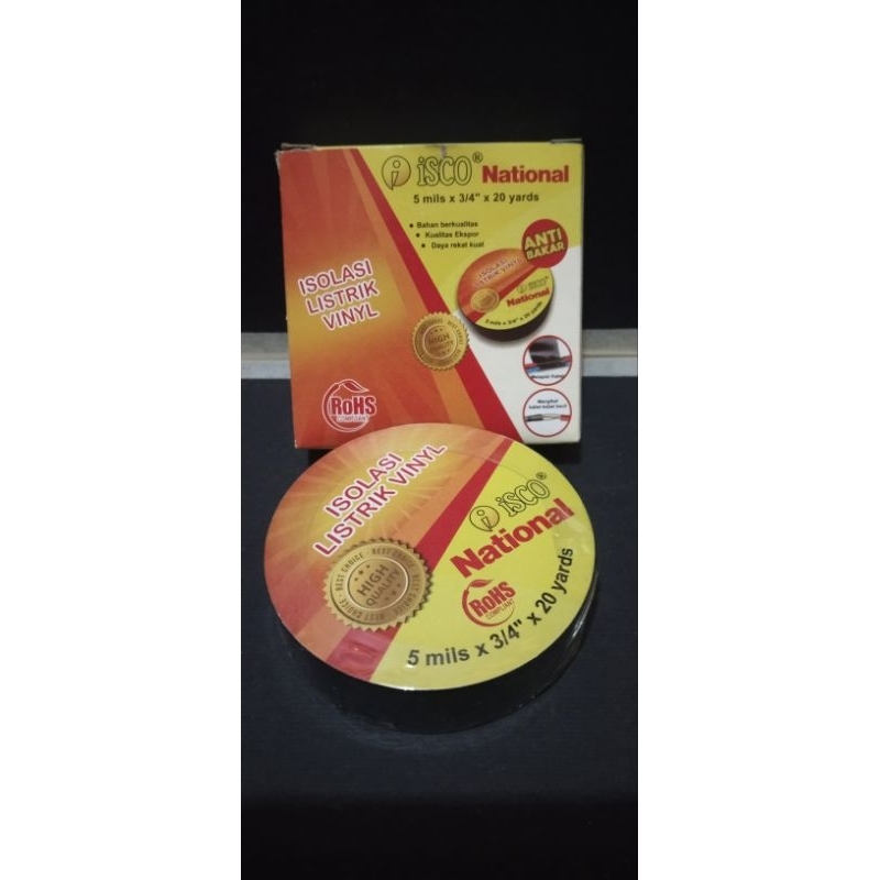 SOLASI LISTRIK VINYL ISCO NATIONAL ANTI BAKAR 20 YARD