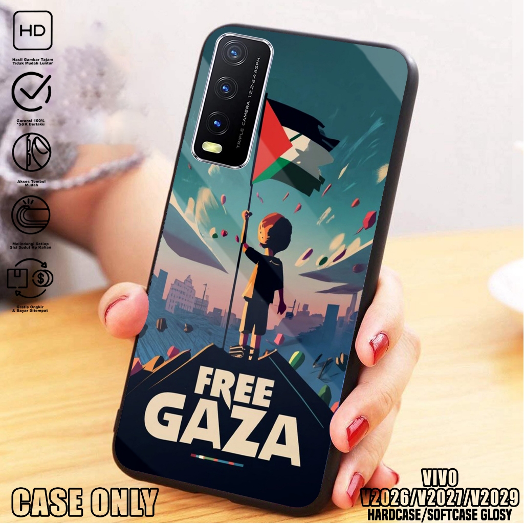 Case VIVO VIVO V2026 / V2027 / V2029 - Casing VIVO V2026 / V2027 / V2029 [ Free Palestine ] Silikon 
