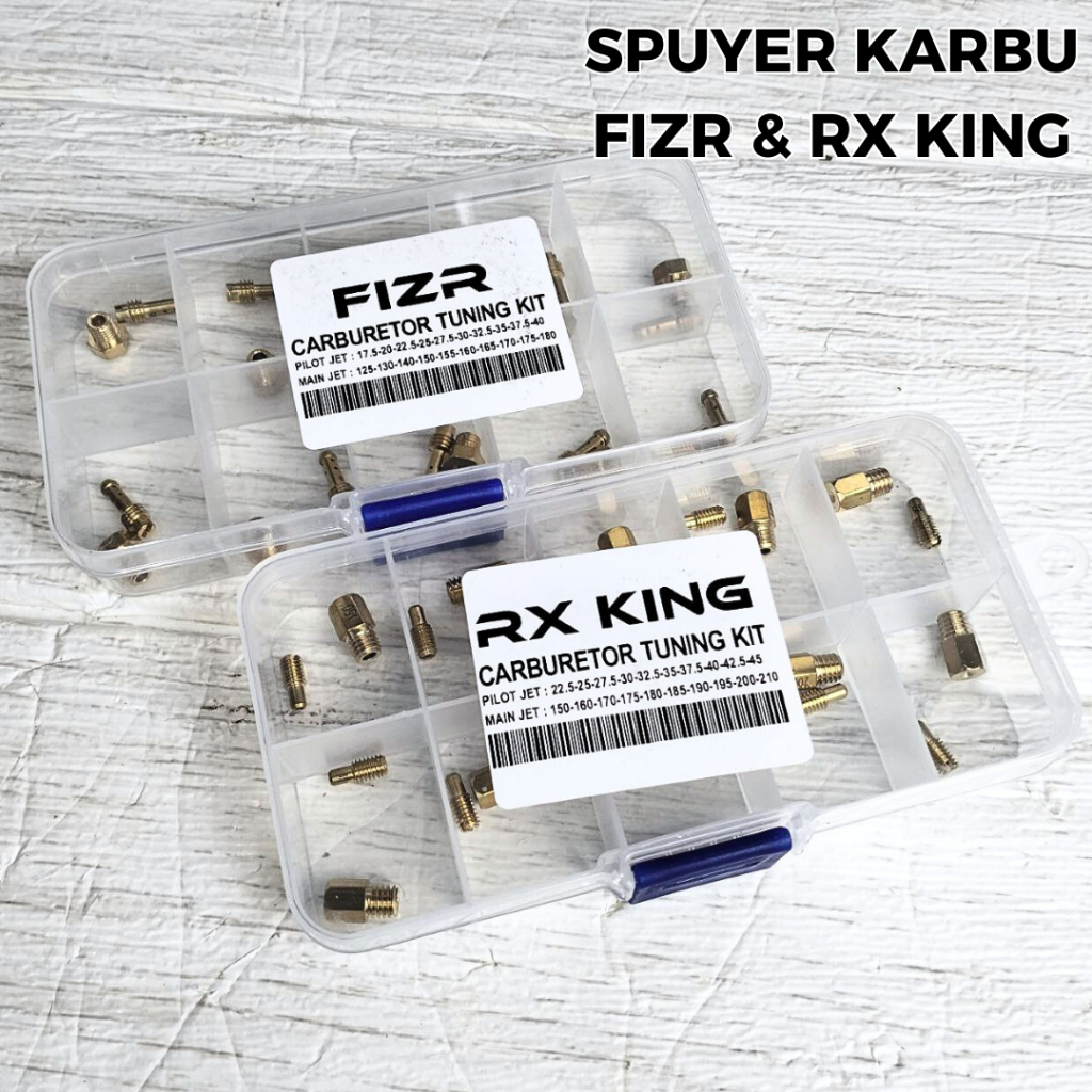 Spuyer FIZR RX KING 2T TAK set Force 1 pilot jet dan MAIN JET F1ZR isi 10 SET
