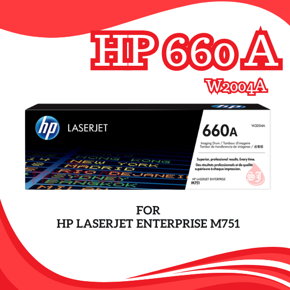 Toner HP 660A W2004A Imaging Drum Laserjet Cartridge Original Resmi for Printer M751 / M856 / M776 -