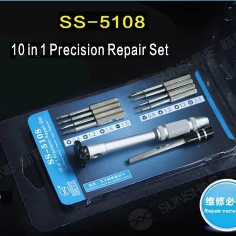 Obeng Service HP Lengkap / Obeng Set Henphone Obeng Set SUNSHINE SS-5108