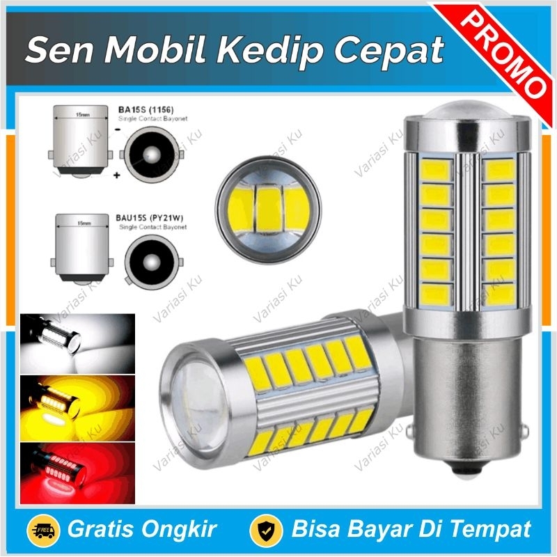 SEIN KEDIP CEPAT MOBIL 33 LED BAYONET BA15S BAU15S