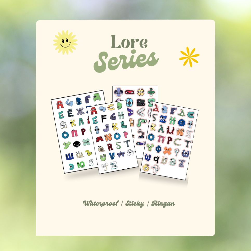 

Stiker Alphabet Math Lore Anti Air | Stiker Dekorasi Anak Sekolah | Alphabet Greek, Alphabet Russian, Coptic, Math Lore