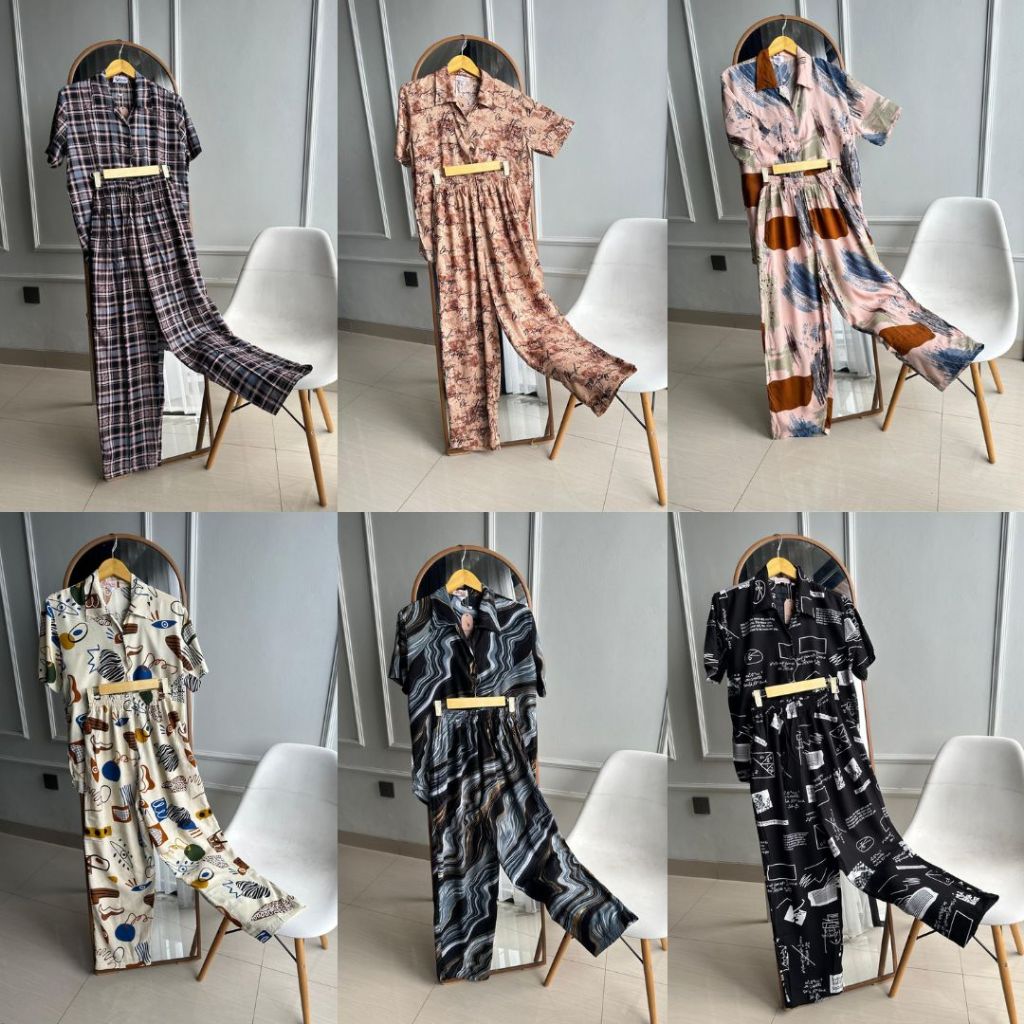 Wiriwiri TPD piyama tangan pendek rayon premium