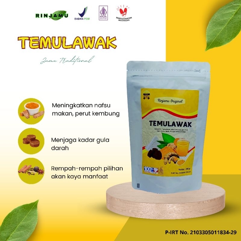 

TEMULAWAK SERBUK INSTAN RINJAMU 100% GULA PREMIUM TANPA BAHAN PENGAWET
