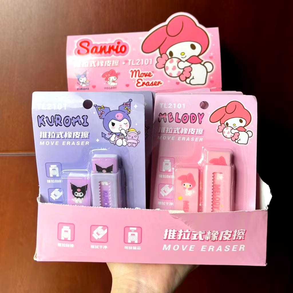 

CC - Penghapus mekanik / Push Eraser Move Eraser Bonus Refill Motif SANRIO dengan REFILL