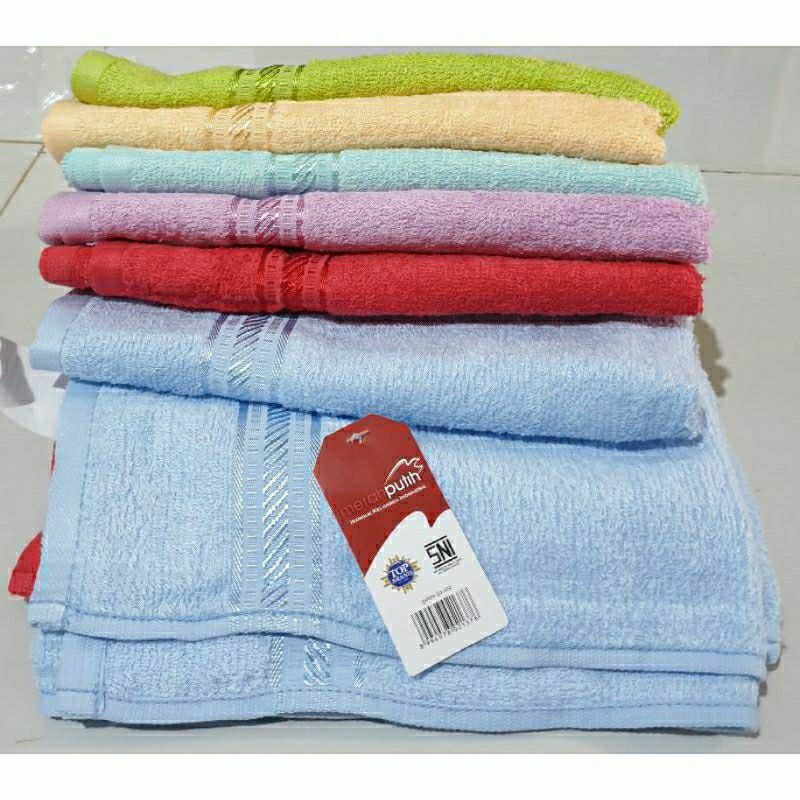 HANDUK MERAH PUTIH 50X100 GROSIR