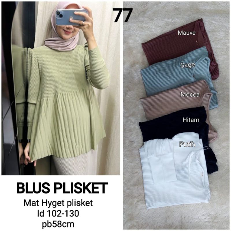 Blouse Wanita Plisket Premium//Atasan Plisket Kekinian