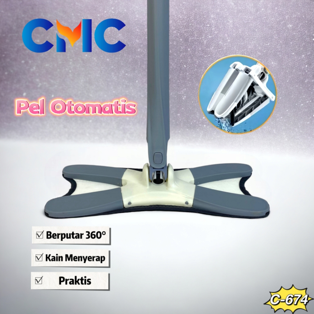 CMC[C-674]PEL MOP X Alat Pel peras Praktis mop magic bentuk Light X-shape Mop/ pel putar twist mop