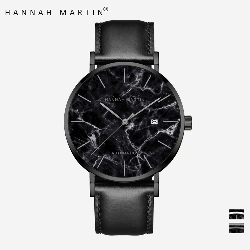 HANNAH MARTIN Jam Tangan Pria Mekanik Otomatis Original Luxury Stainless Steel Anti Air Keren Automa