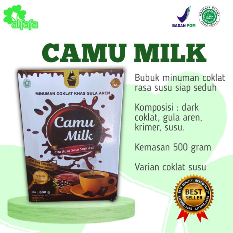 

CAMU MILK - Coklat Aren Mbah Uti - Bubuk minuman coklat praktis alami rasa susu sapi, 500 gram