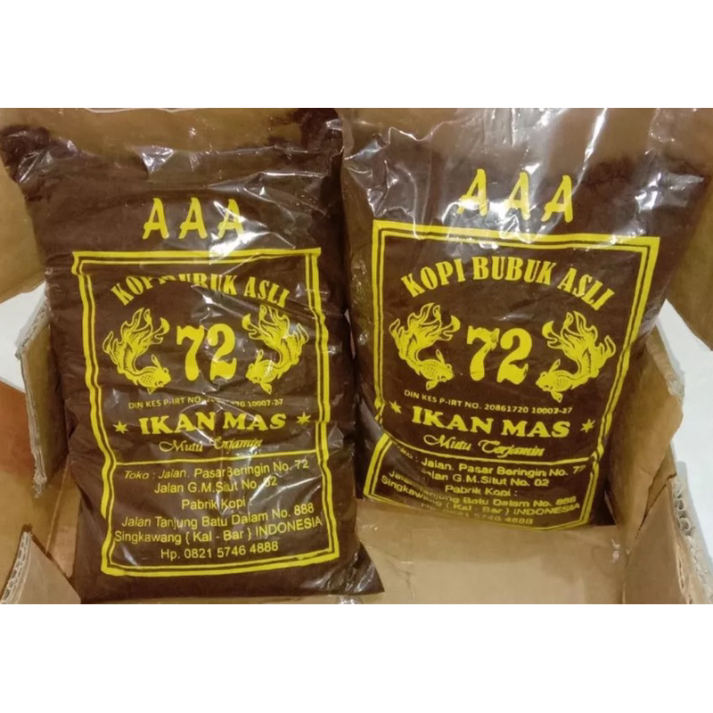 

Kopi Bubuk Halal 500gram Bubuk Kopi Cap Ikan Mas 72 500gr