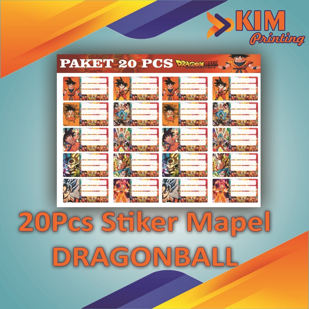 

(20PCS) STIKER LABEL BUKU PELAJARAN / STIKER LABEL NAMA BUKU PELAJARAN KARAKTER DRAGONBALL