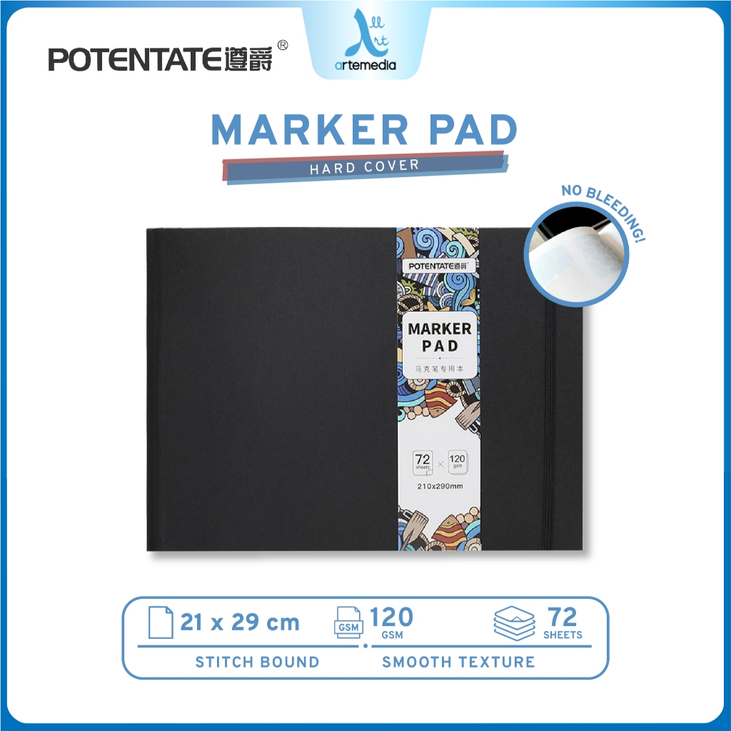 

Potentate Marker Pad A4 Hard Cover Sketchbook