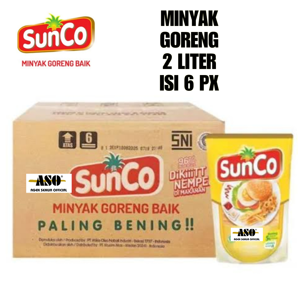 

( DUS ) SUNCO Minyak Goreng 2 Liter ( ISI 6 ) PROMO !!!