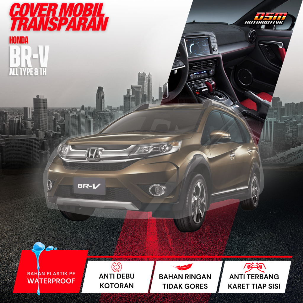 Cover Mobil Honda BRV & N7X Transparan / Plastik Tebal Waterproof Outdoor Indoor