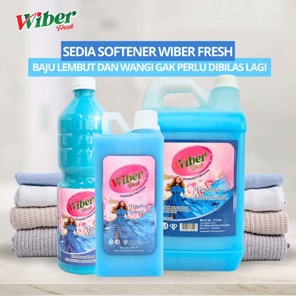 Softener Pelembut Pakaian MYSTIC BLUE all package WIBER FRESH