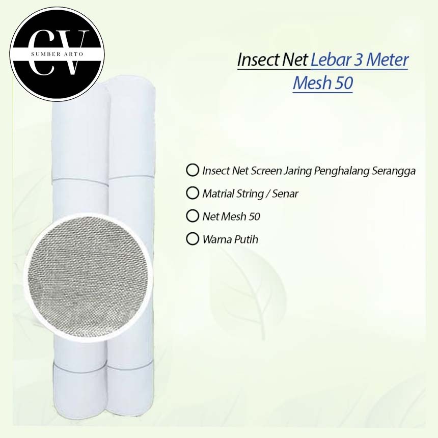 Insect Net Screen Lebar 2 Meter Mesh 50