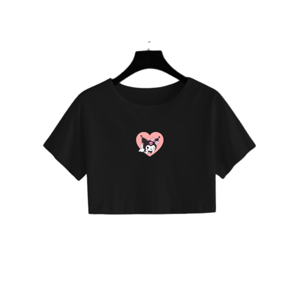 crop top kuromi poodle viral anak anak