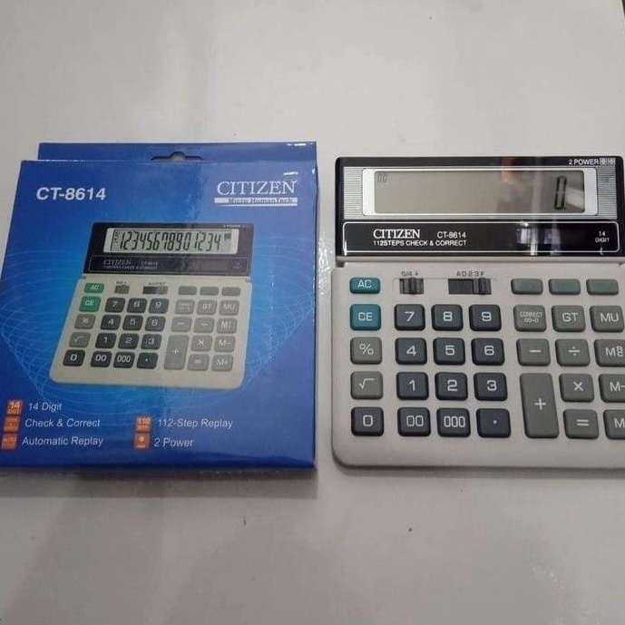 

Kalkulator Calculator CITIZEN CT 8614 14 Digit KODE N3U7