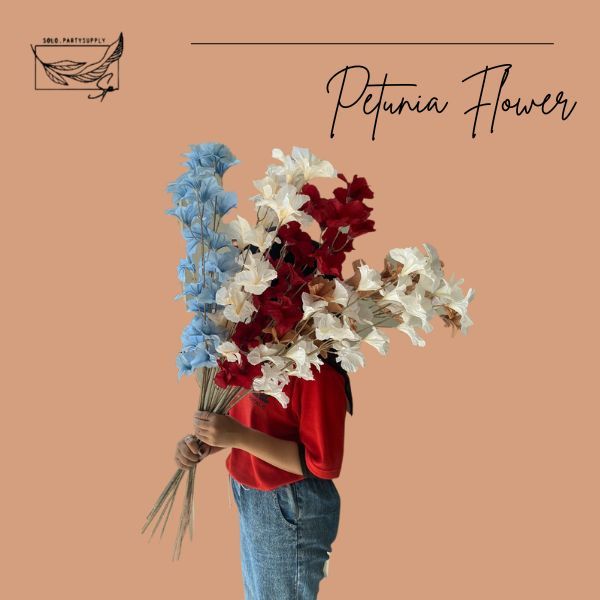 (QC)TERLENGKAP BUNGA TEROMPET PALSU /  PETUNIA ARTFICIAL FLOWER BUNGA DEKORASI BUNGA BUATAN PLASTIK 