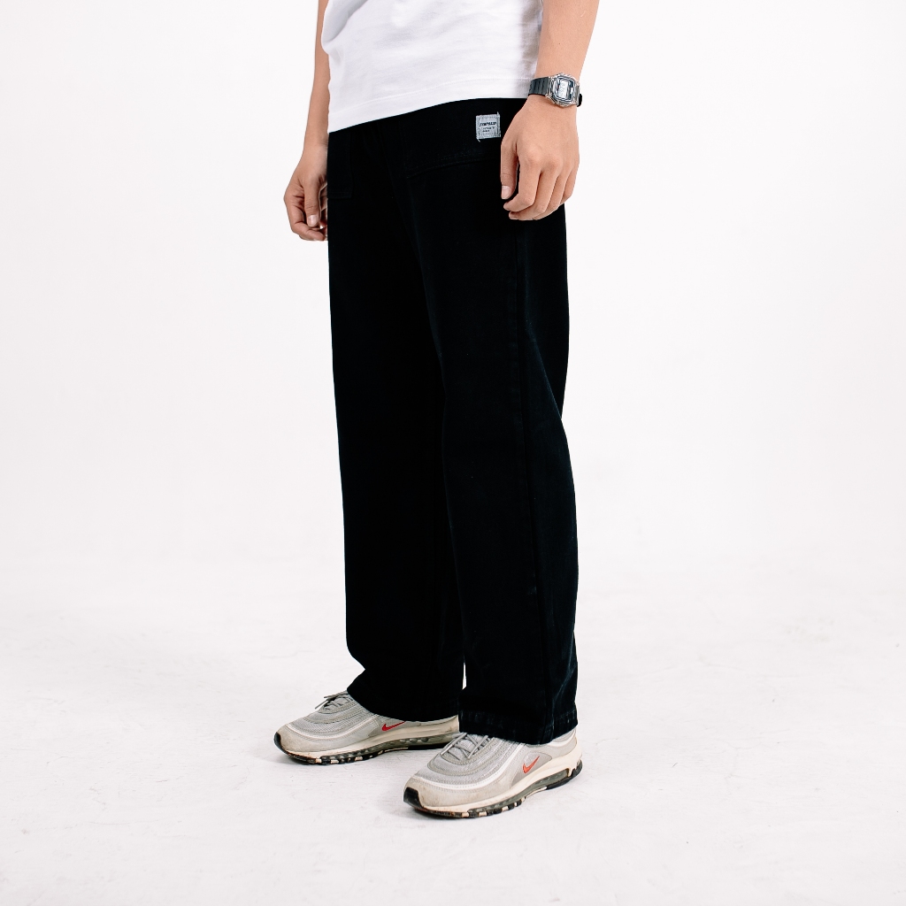 Fatigue Pants - Washing Denim - Black - Celana Panjang Jeans Fatigue Warna Hitam - Symposia