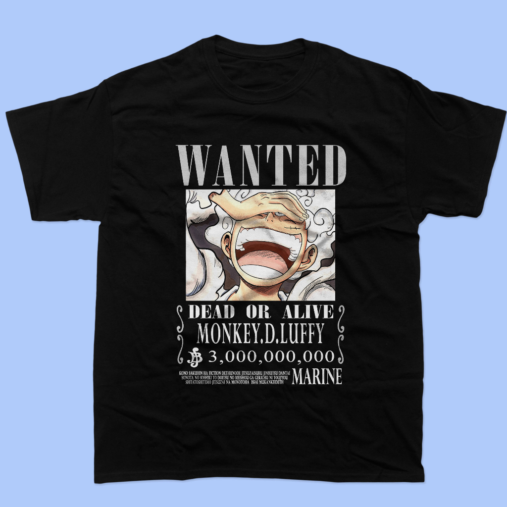 Kupakai Kaos Anime One Piece Luffy Gear 5 Bounty
