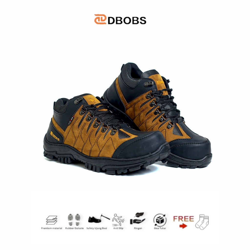Dbobs Sepatu Safety Boots High Premium Quality Dbobs Clover Pendek Tan Anti Licin comportable and co