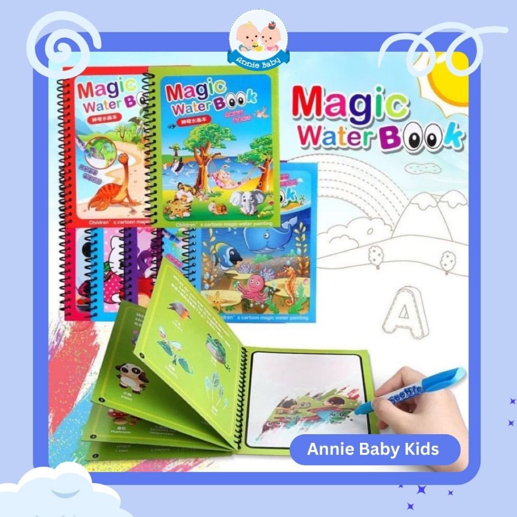 

Annie Baby Magic Water Coloring Reusable Book Buku Mewarnai Pena Air Bisa Diwarnai Berulang kali
