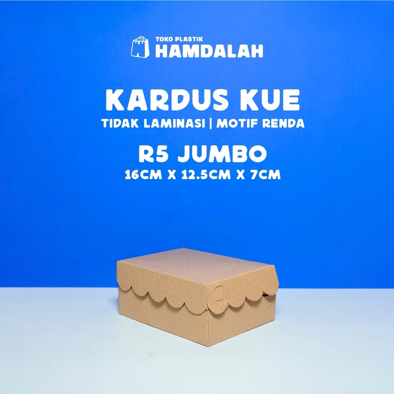 

[R5 JUMBO] 10 PCS KARDUS KOTAK KUE NON LAMINASI | BOX KUE | DUS KUE