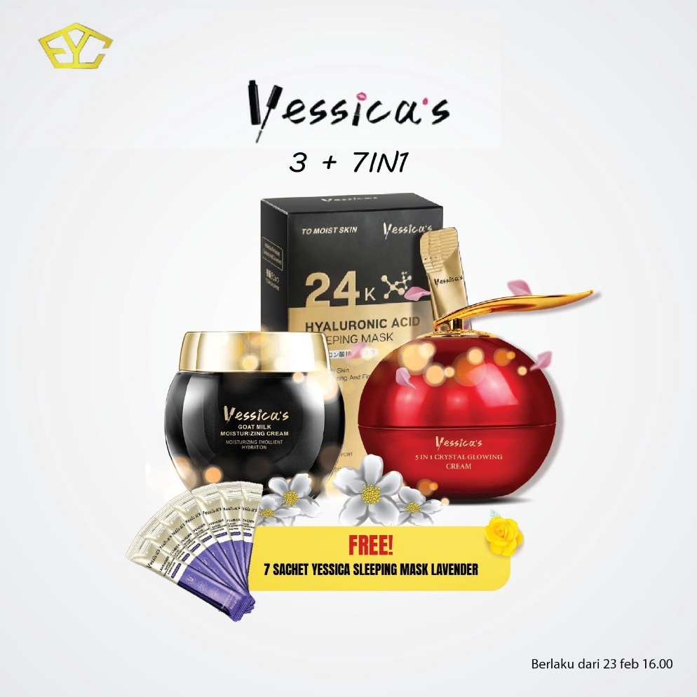 KODE S98J FYC Yessicas Outlet Yessicas 37IN1 Sleeping Mask  Goat Milk  Crystal Glowing Bonus 7 Sache
