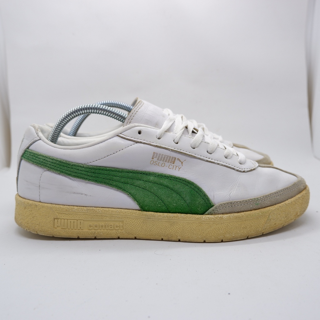 SEPATU BEKAS / SECOND SIZE 42 383 Puma Oslo City Putih Hijau