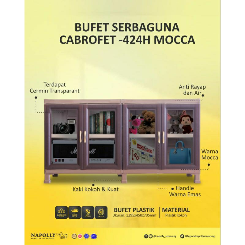 RAK TV/BUFET TV LEMARI PLASTIK NAPOLLY CABROFET 424 H