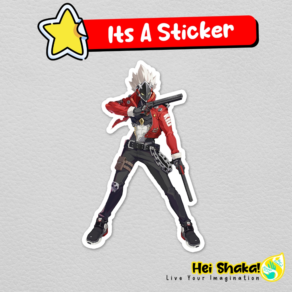 

Stiker ZZZ Zenless Zone Zero Billy Kid Sticker Gaming Game Vinyl Anti Air