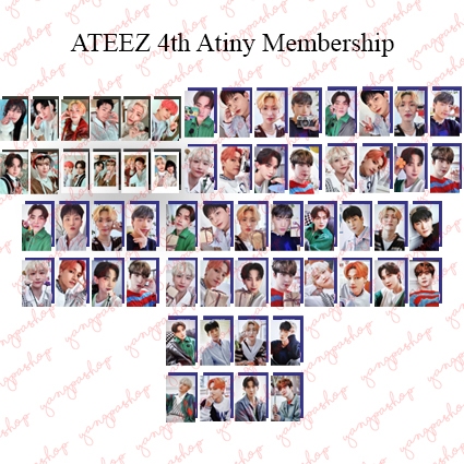 [PO / SET] ATEEZ 4TH ATINY MEMBERSHIP KIT ANNIVERSARY ATEZ PHOTOCARD FAN MADE UNOFFICIAL YANGPASHOP 