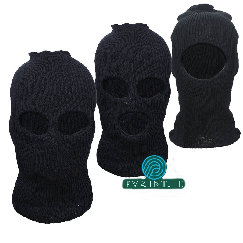 Kupluk Rajut Masker Ninja Benies Topeng Sebo Lob 3 2 1 Riding Kuli