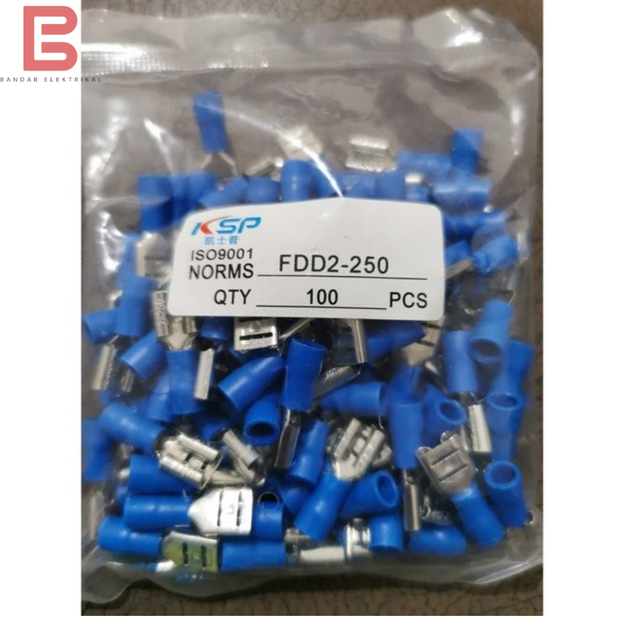 SKUN FEMALE / INSULATED FEMALE DISCONNECTOR FDD 2-250 UNTUK KABEL 1.25MM - 2.5MM KSP