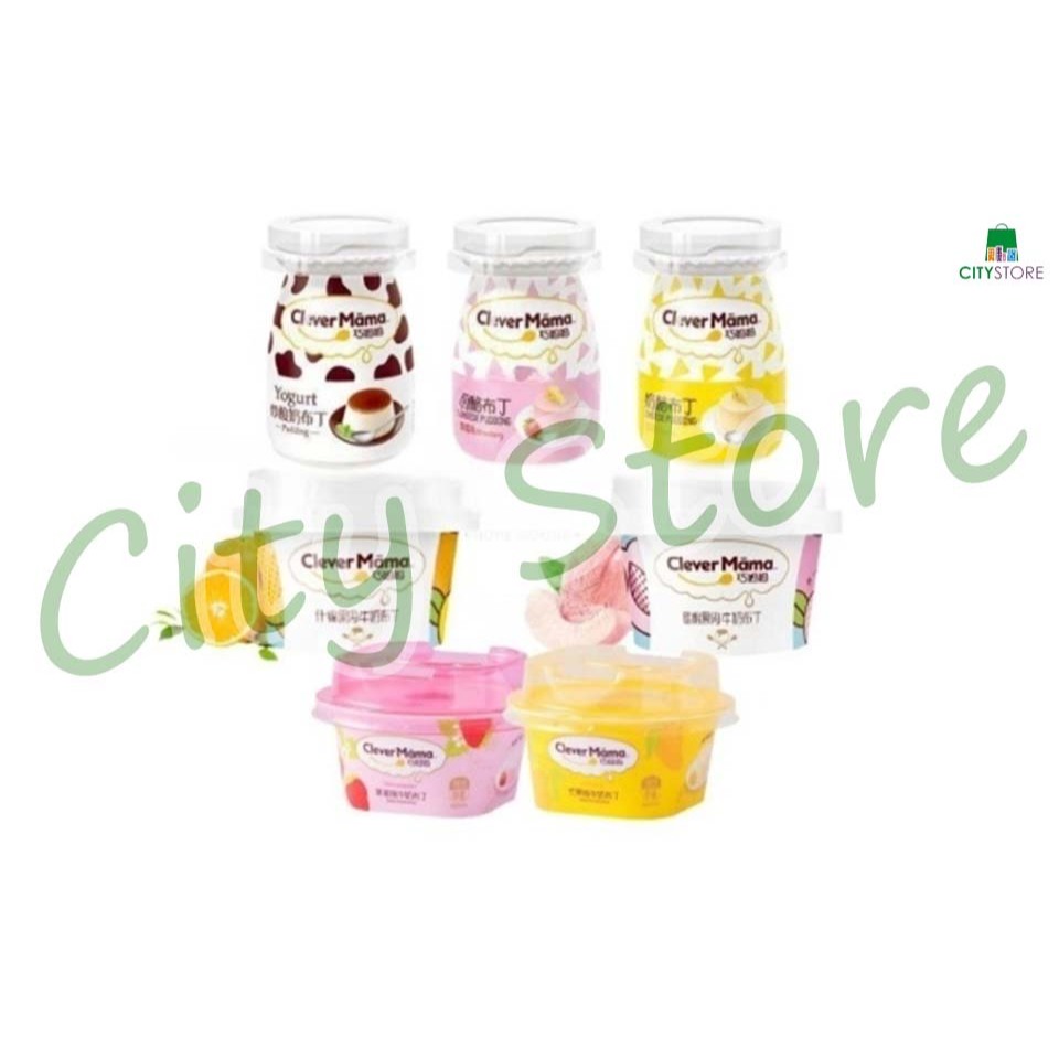 

[8 Varian Rasa] Clever Mama Milky Pudding Classic Aneka Rasa 70-85g - Pudding Zero Gelatin - Zero Creamer - Zero Trans Fatty Acids - Mango Strawberry Assorted Peach Cheese Pudding Egg Milk Pudding Cheese Strawberry Yogurt Pudding 巧妈妈 奶酪 鸡蛋味 草莓味奶酪 炒奶酪布丁 牛奶