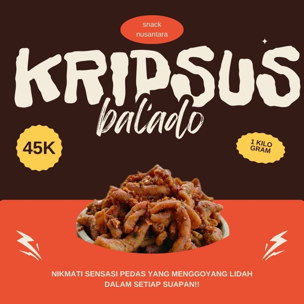 

Kripsus Balado daun jeruk - Kripik usus crispy