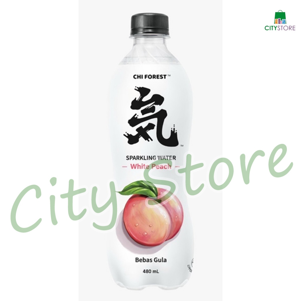 

CHI Forest Sparkling Water Bebas White Peach 480ml - Minuman Soda Rasa Persik