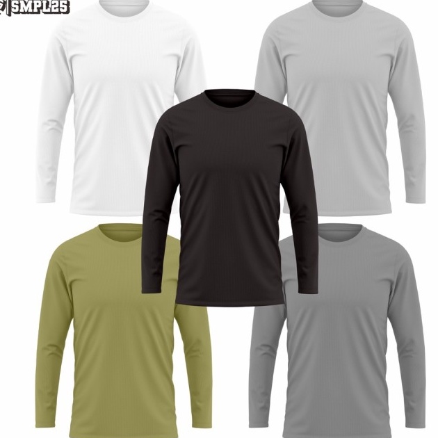 Kaos Running Dryfit Polos panjang pria wanita  Putih M
