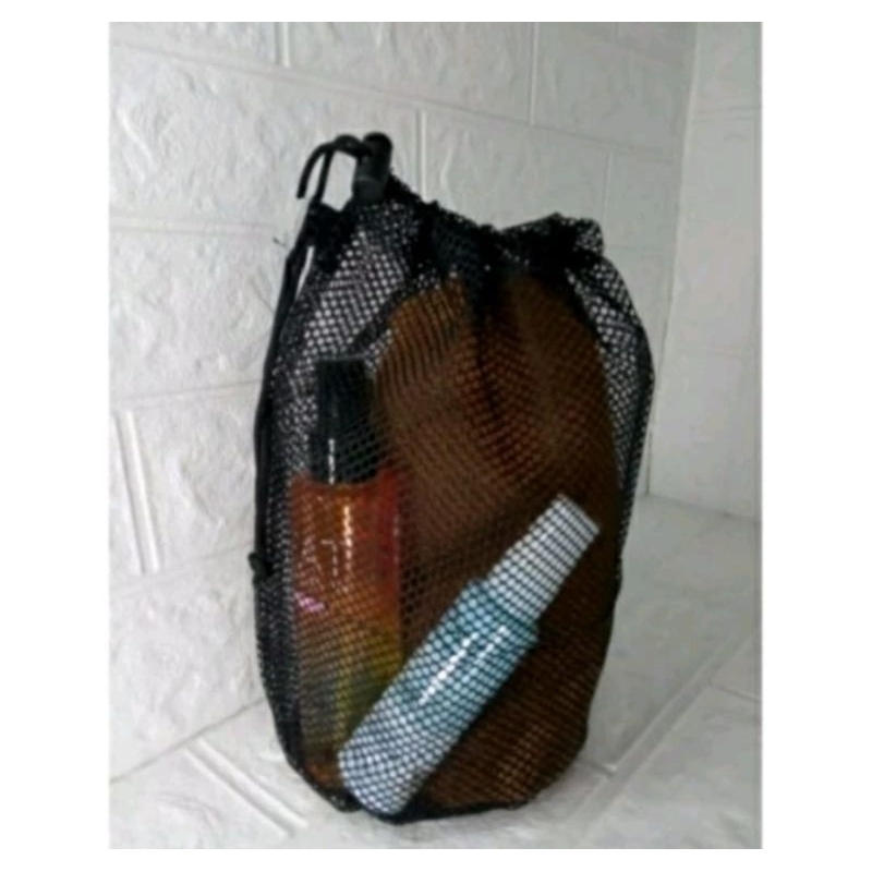 Pouch Bag Pria wanita Bahan jaring Tas Handuk perlengkapan  Mandi