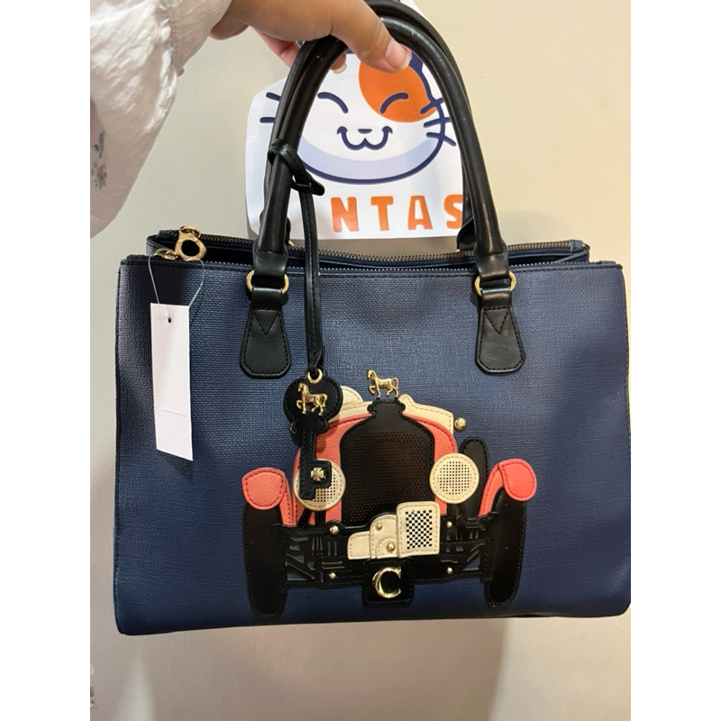 PRELOVED TAS LAPALETTE CUPCAKE 2-WAY BAG IN NAVY