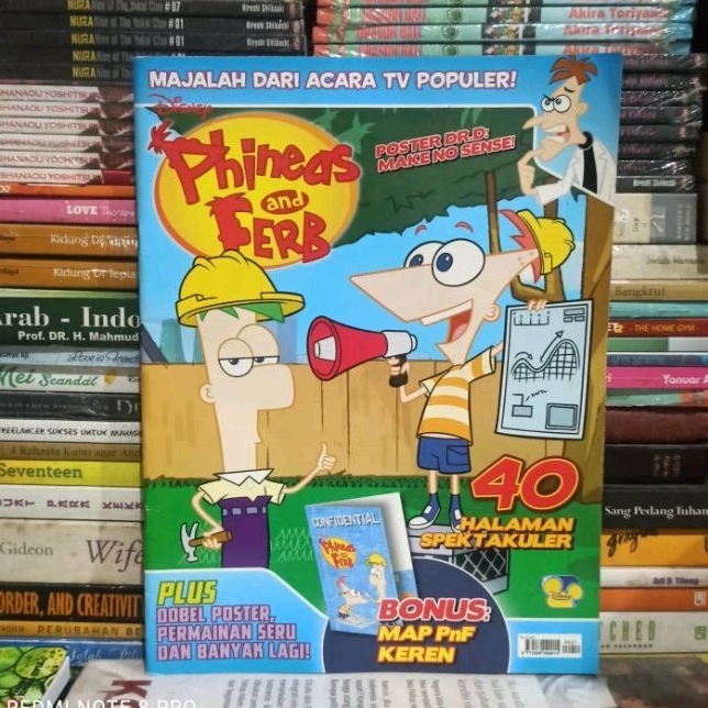 Majalah Original Disney Phineas and ERB MAJALAH DARI ACARA TV POPULER Bekas tanpa Bonus