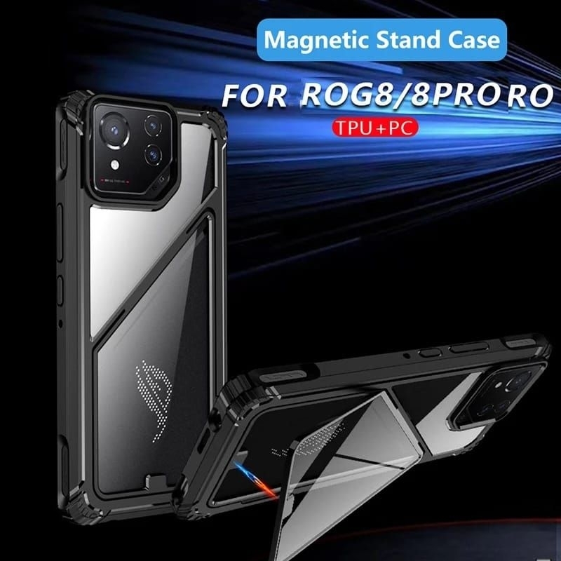ASUS ROG Phone 7 / 7 Ultimate / 8 / 8 Pro Magnetic Stand Shockproof Rugged Armor Hybrid Hard Cover