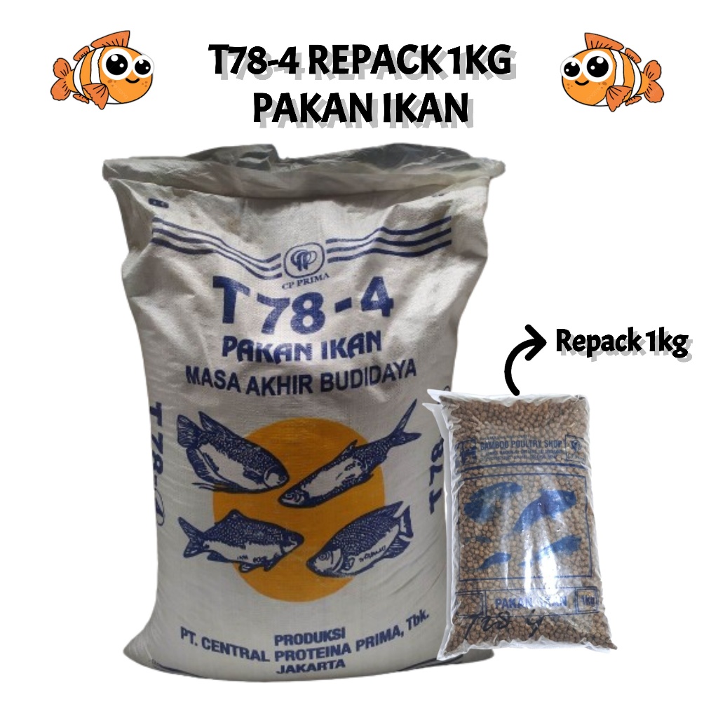 T784 Pelet Pakan Makanan Ikan Lele Gurame Nila Sedang Besar Siap Panen