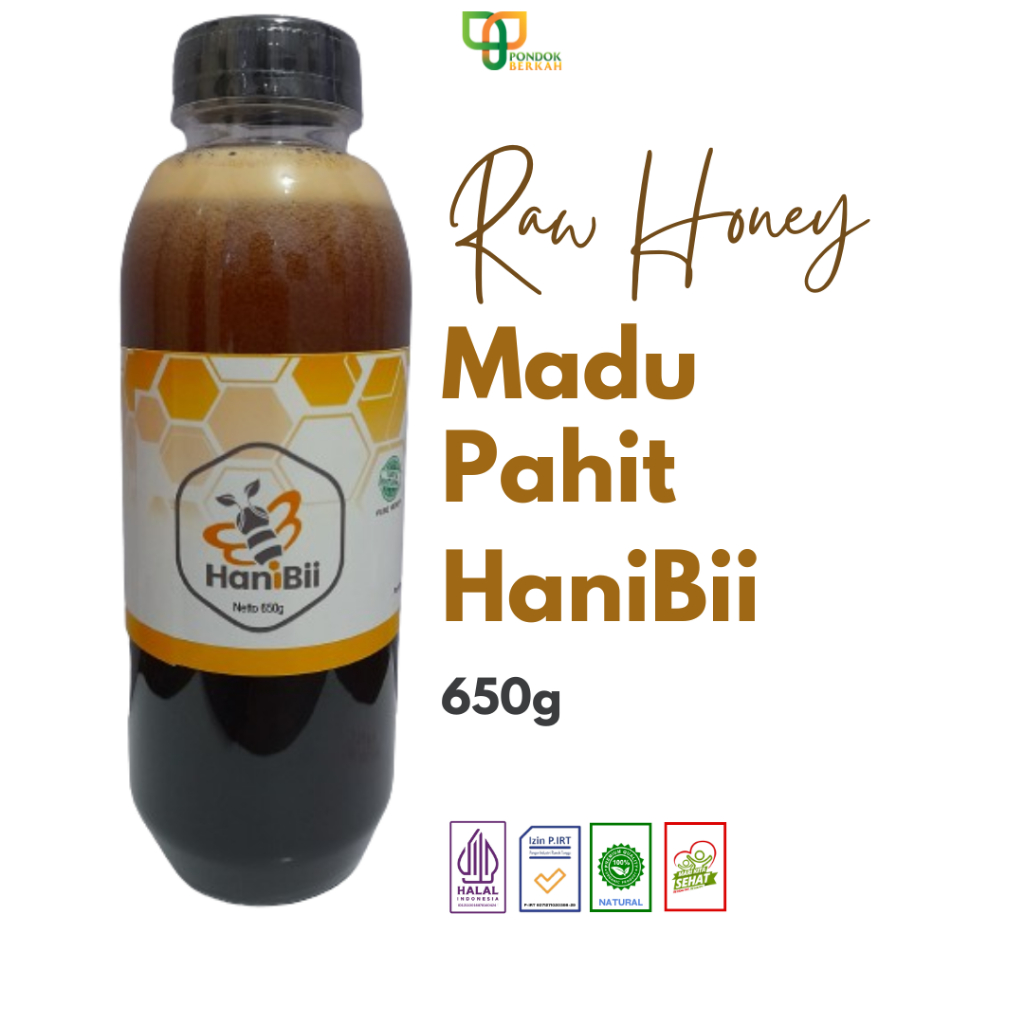 

Madu Murni Asli Pahit Netto 650 Gr HaniBii Atasi Kolesterol Asam Urat Lulus Uji Lab