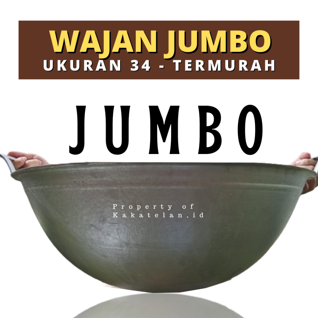 Wajan Jumbo Ceper Murah Ukuran 34 - Kuali Jumbo Super 34 - Wajan Katel Jumbo