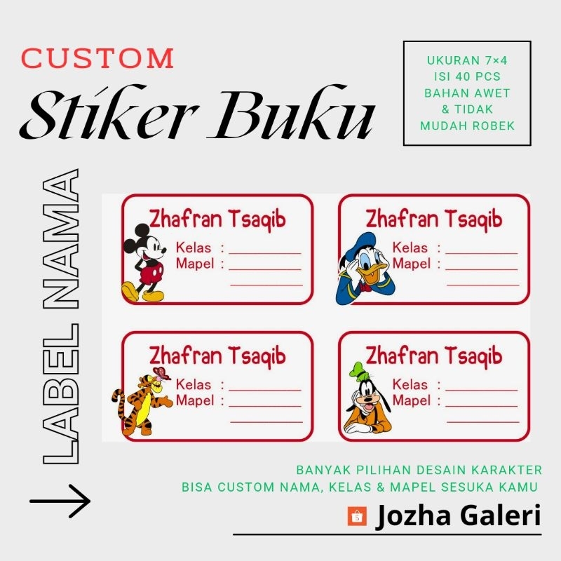 

Stiker buku pelajaran / SETIKER MAPEL/LABEL NAMA/SETIKER NAMA