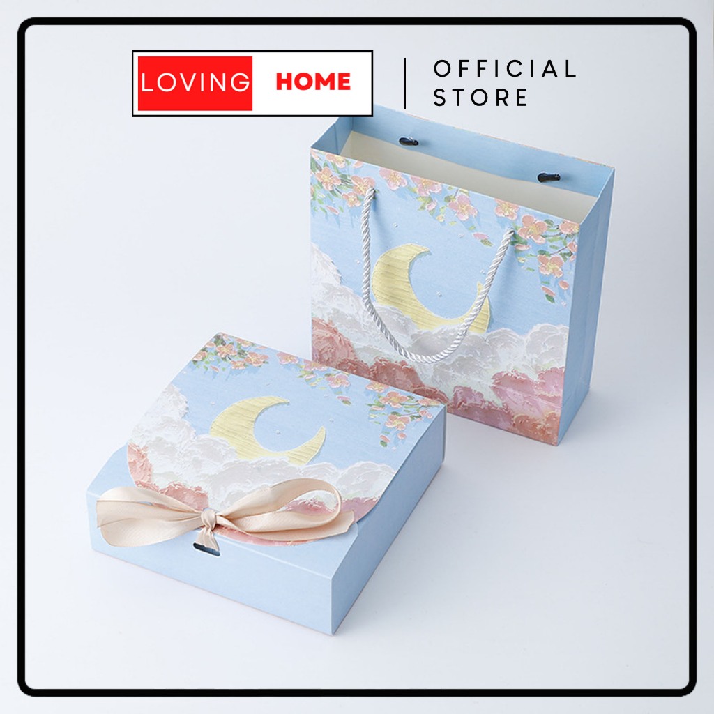 

LOVING HOME - Box Pita dengan Paper Bag Kotak Hadiah Tebal Premium Gift Box